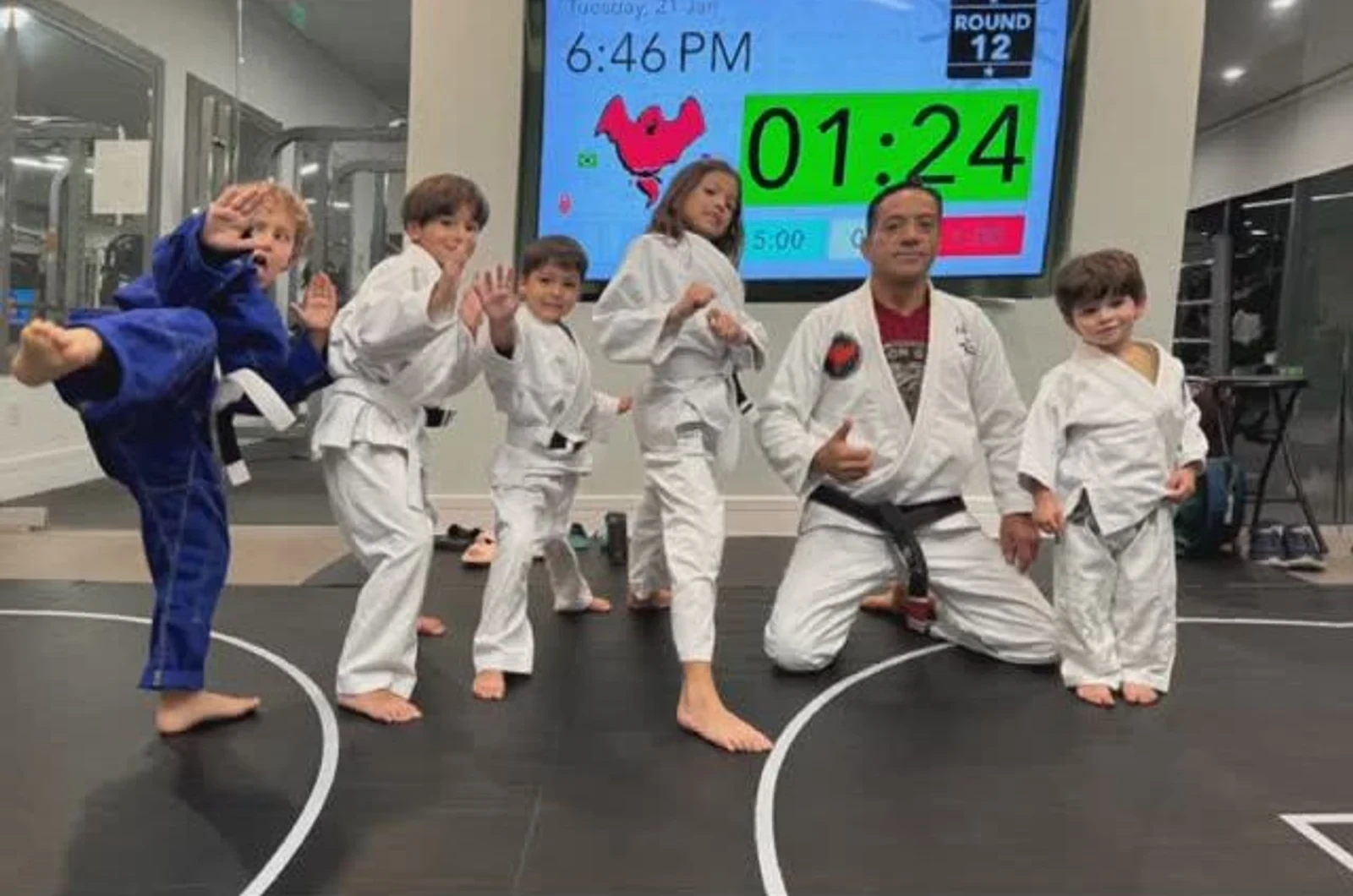 Kids learning patience through martial arts