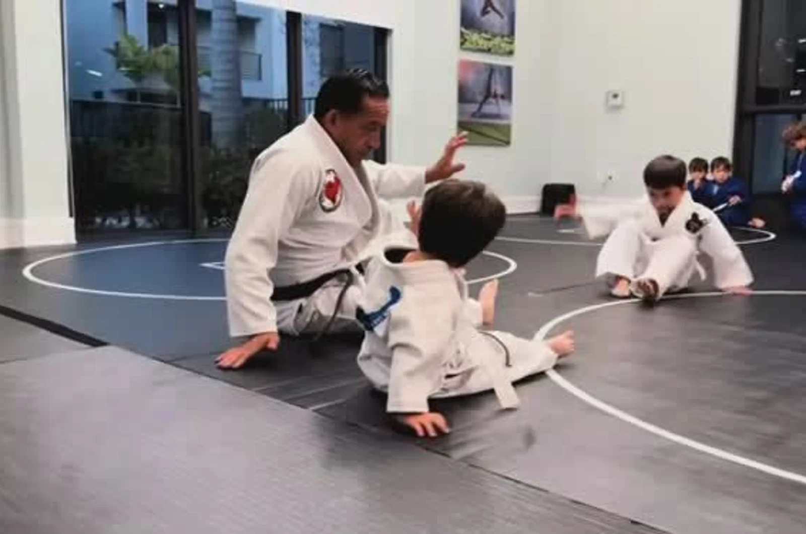Child building confidence in martial arts